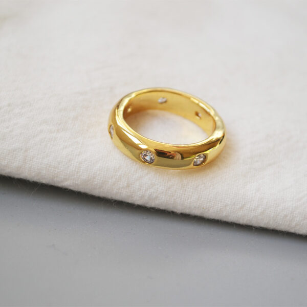 Elevate Your Everyday: Exquisite Brass Ring with 18K Gold Plating - Image 4