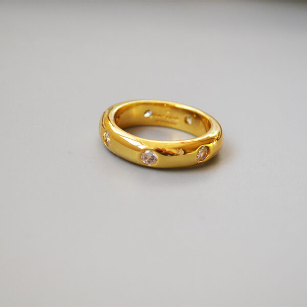 Elevate Your Everyday: Exquisite Brass Ring with 18K Gold Plating - Image 5