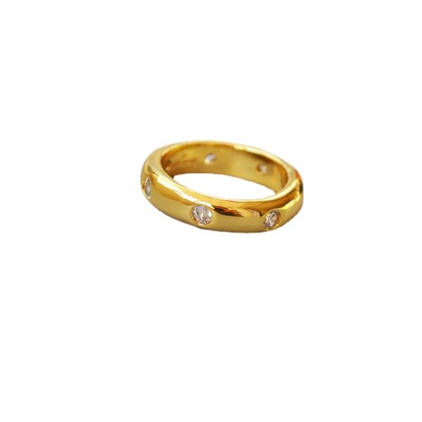 Elevate Your Everyday: Exquisite Brass Ring with 18K Gold Plating - Image 3