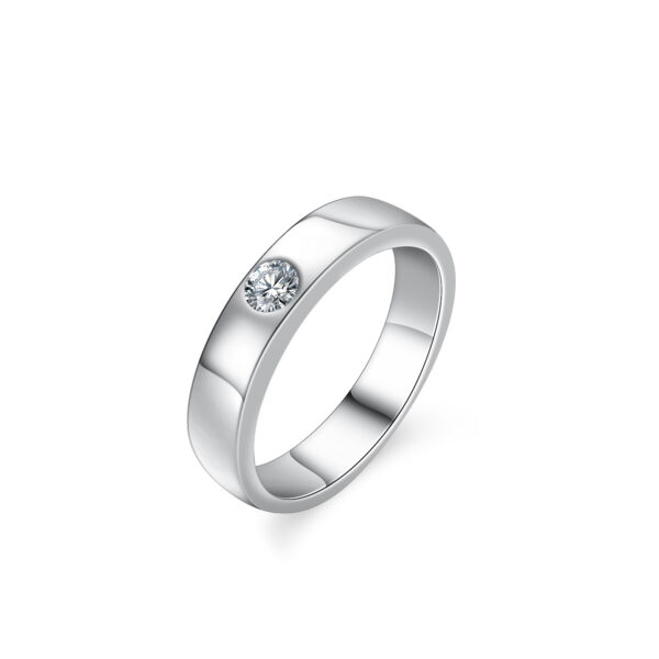 Timeless Strength, Unmatched Brilliance: Sterling Silver Men’s Moissanite Ring