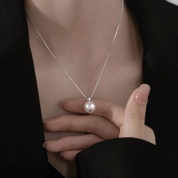 925 sterling silver pearl necklace light luxury necklace - Image 5